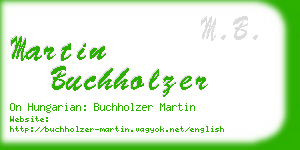 martin buchholzer business card